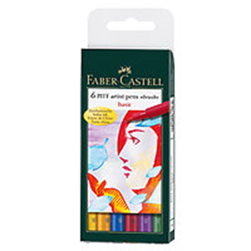 Faber-Castell, Pitt, Artist, 6 pen, Set